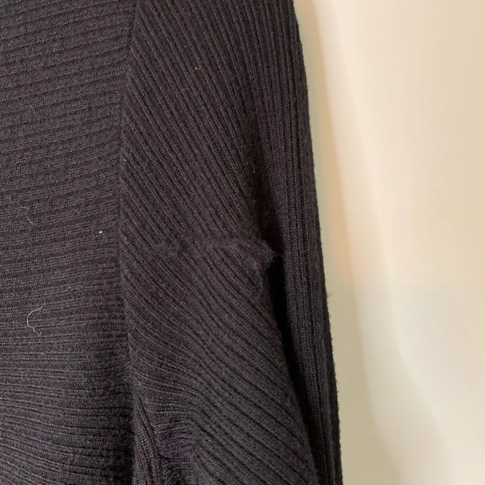 Zara Knit Waterfall Open Front Cardigan Black Sm